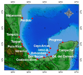  Figura 35. Mapa con los sitios donde se cuenta con corte vertical temporal.